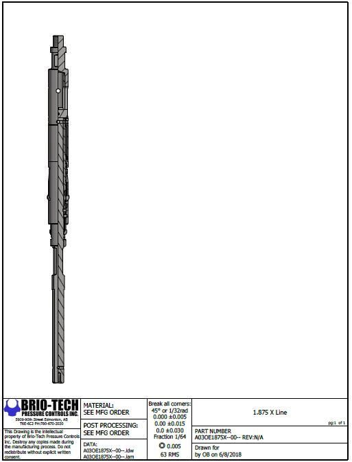 BrioTech Pressure Controls Inc Edmonton, AB COSSD