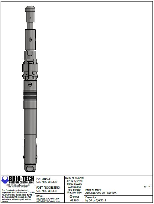 BrioTech Pressure Controls Inc Edmonton, AB COSSD