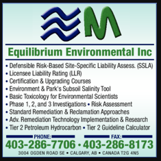 Print Ad of Equilibrium Environmental Inc