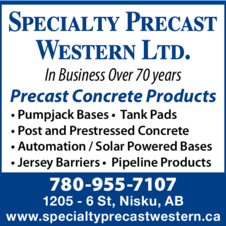 Print Ad of Specialty Precast Western Ltd