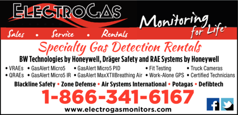 Print Ad of Electrogas Monitors Ltd