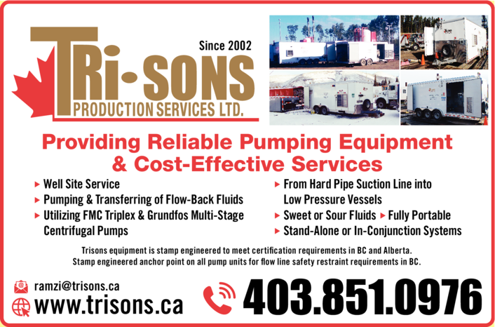 Print Ad of Trisons Production Services