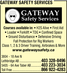 Print Ad of Gateway Safety Services