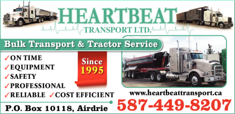 Print Ad of Heartbeat Transport Ltd