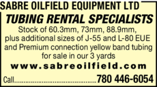 Print Ad of Sabre Oilfield Equipment Ltd