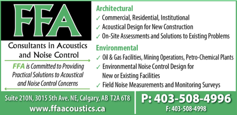 Print Ad of Ffa Consultants In Acoustics And Noise Control Ltd