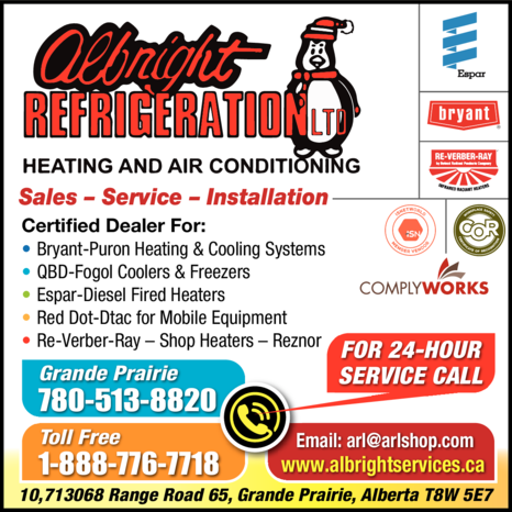 Print Ad of Albright Refrigeration Ltd
