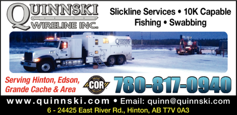 Print Ad of Quinnski Wireline Inc