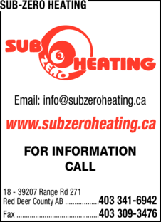 Print Ad of Sub Zero Heating