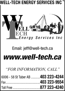 Print Ad of Well-Tech Energy Services Inc