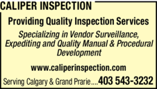 Print Ad of Caliper Inspection