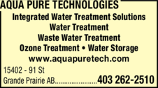 Print Ad of Aqua Pure Technologies