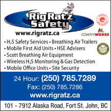 Print Ad of Rig Ratz Safety H2s & Mobile First Aid