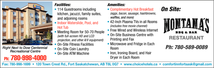 Print Ad of Comfort Inn & Suites Fort Saskatchewan