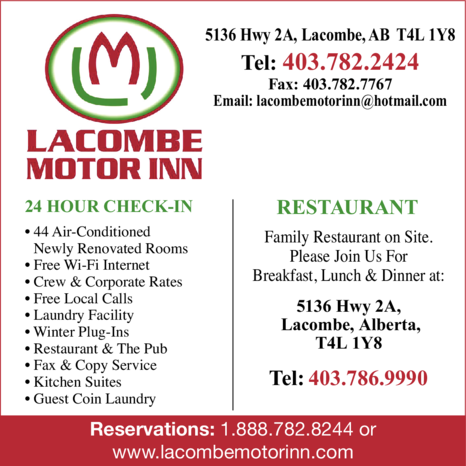 Print Ad of Lacombe Motor Inn