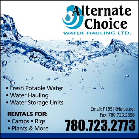 Print Ad of Alternate Choice Water Hauling Ltd