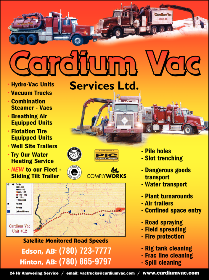 Print Ad of Cardium Vac Services Ltd