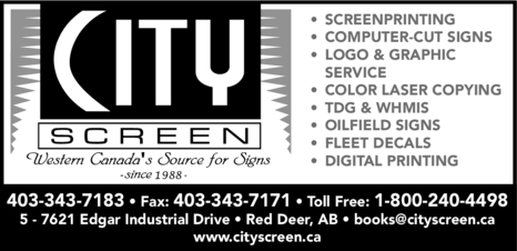 Print Ad of City Screen Signs & Graphics