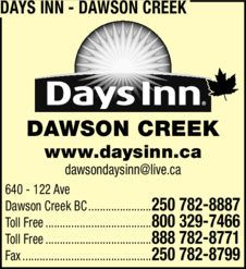Print Ad of Days Inn - Dawson Creek