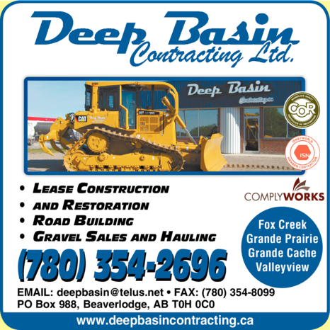 Print Ad of Deep Basin Contracting Ltd