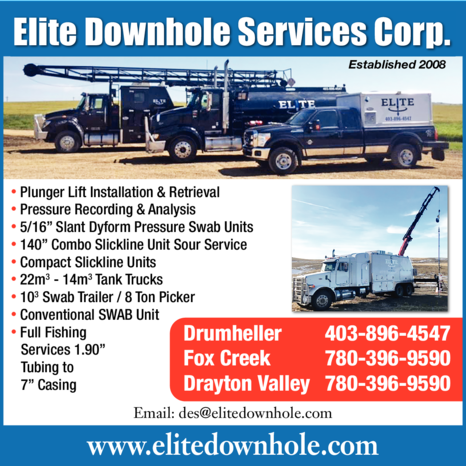 Print Ad of Elite Downhole Services