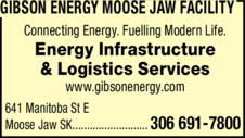 Print Ad of Gibson Energy Moose Jaw Facility