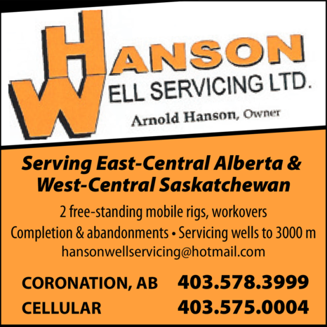 Print Ad of Hanson Well Servicing Ltd