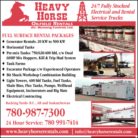Print Ad of Heavy Horse Oilfield Rentals