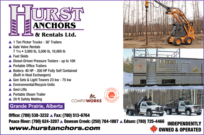 Print Ad of Hurst Anchors & Rentals Ltd