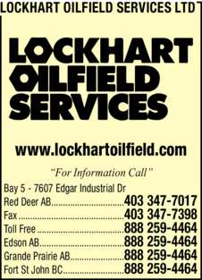 Print Ad of Lockhart Oilfield Services Ltd