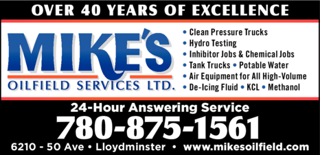 Print Ad of Mike's Oilfield Services Ltd