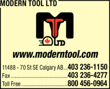 Print Ad of Modern Tool Ltd