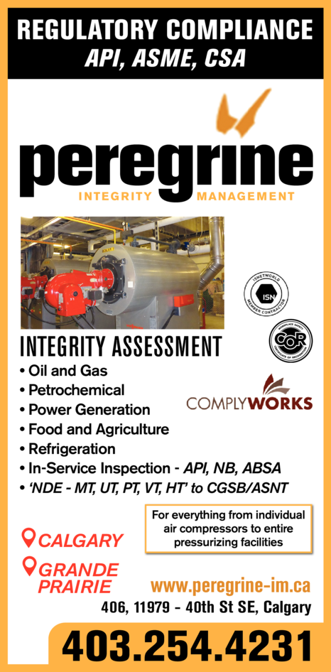 Print Ad of Peregrine Integrity Management