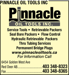 Print Ad of Pinnacle Oil Tools Inc