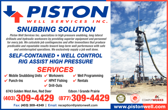 Print Ad of Piston Well Services Inc