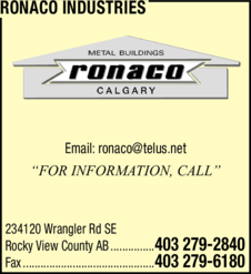 Print Ad of Ronaco Industries