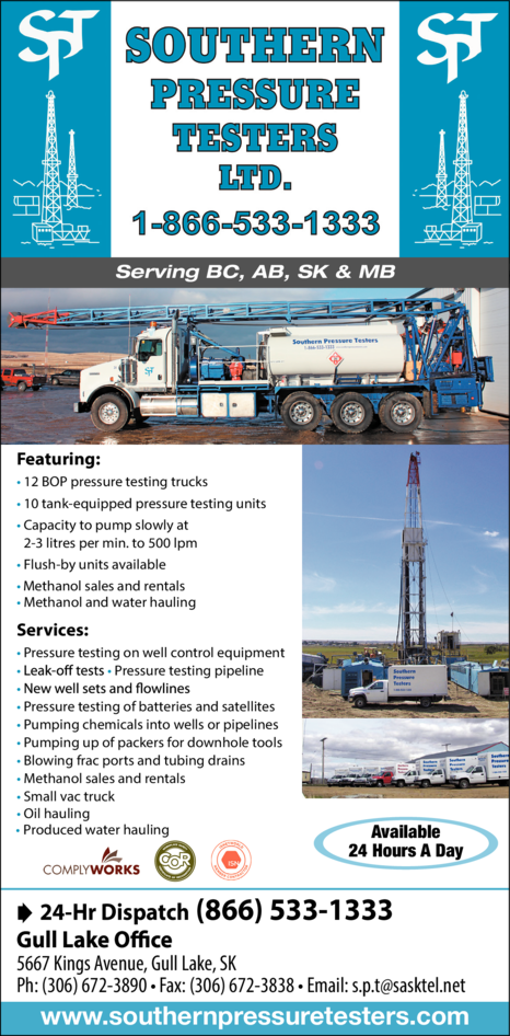 Print Ad of Southern Pressure Testers Ltd