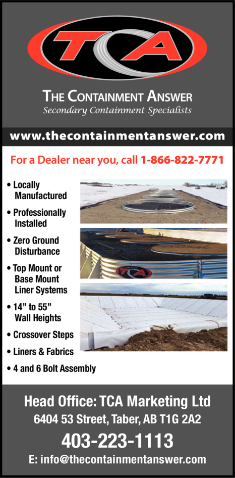 Print Ad of Tca - Secondary Containment