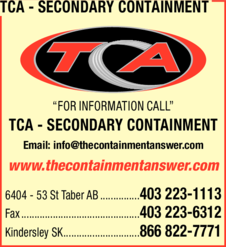 Print Ad of Tca - Secondary Containment