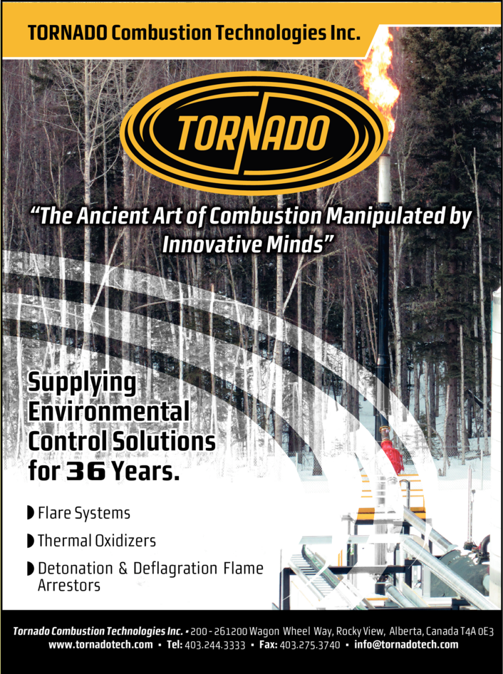 Print Ad of Tornado Combustion Technologies Inc