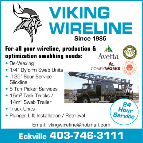 Print Ad of Viking Wireline Services Ltd
