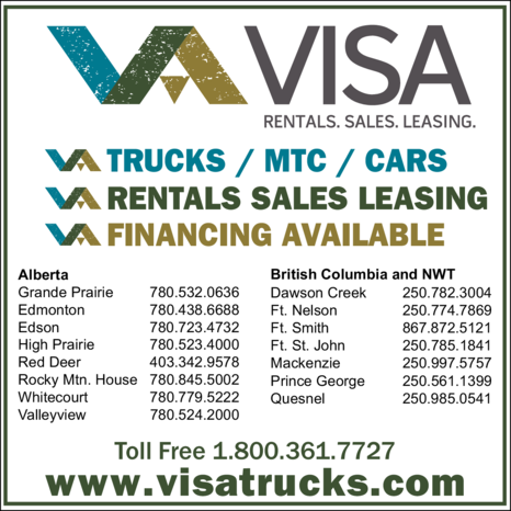 Print Ad of Visa Truck Rentals (1991) Ltd
